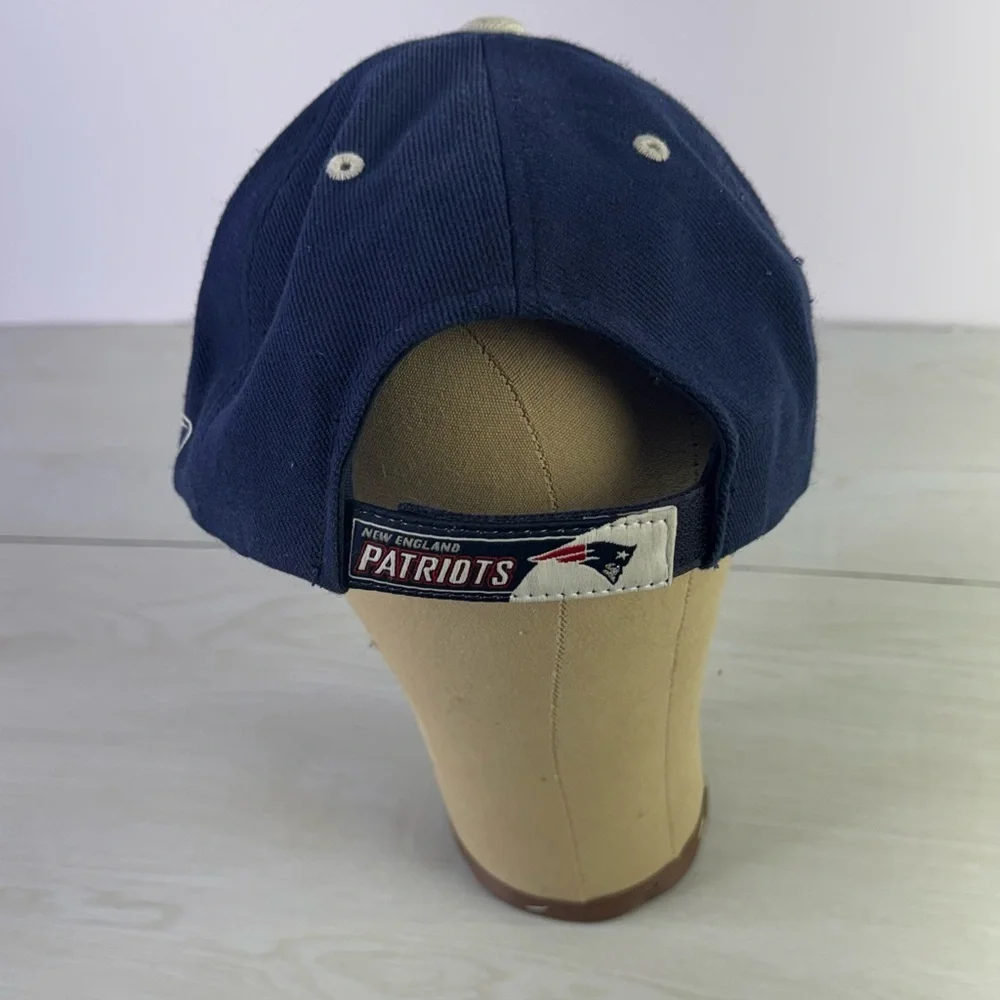 New England Patriots Hat Cap Blue Adjustable Strap Embroidered NFL Reebok - Picture 3 of 5